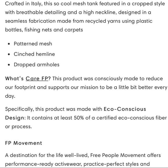 FP Movement Cropped Mesh Tank - Picture 13 of 16